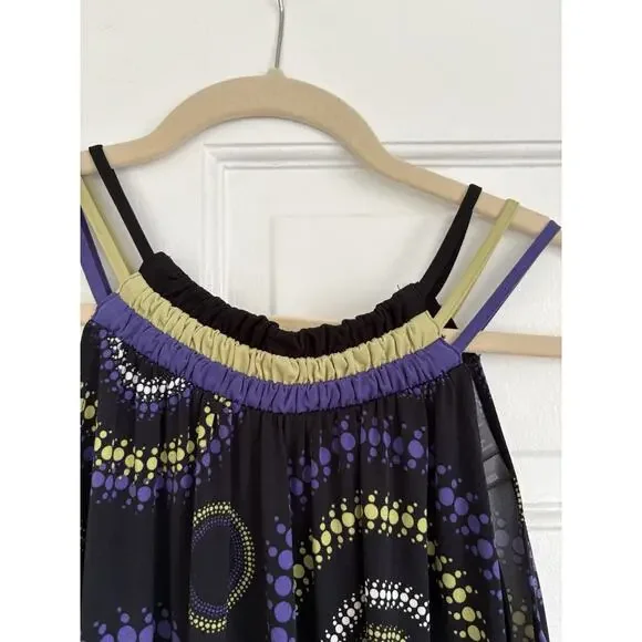 Axcess Sleeveless Trapeze Dress Retro Mod Boho Pop Art Maximalist Abstract | M - Picture 2 of 9